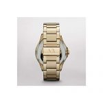Armani Exchange Black Dial Gold PVD Mens Watch AX2122