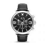 Armani Exchange Men's AX1371 Black Leather Watch