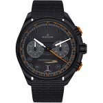 Edox Men's Chronorally-S 43mm Black Nylon Band Steel Case Sapphire Crystal Quartz Watch 09503 37NNONAN NNO