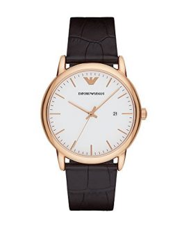Emporio Armani Men's AR2502 Dress Brown Leather Quartz Watch