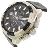 Diesel Men's Heavyweight Stainless Steel Black Leather Watch