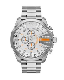 Diesel Men's DZ4328 Mega Chief Silver-Tone Stainless Steel Watch
