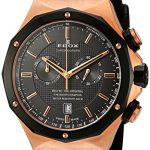 Edox Men's 10107 37RNC GIR Delfin Analog Display Swiss Quartz Black Watch