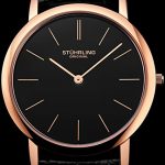 Stuhrling Original Men's Analog Classic Ascot Swiss Quartz Ultra Thin Rose Tone