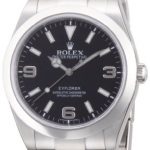 Rolex Explorer Black Dial Stainless Steel Rolex Oyster Automatic Mens Watch 214270