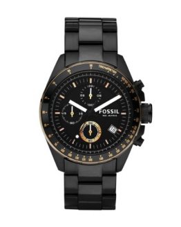 Fossil Men's CH2619 Black Stainless Steel Bracelet Black Analog Dial Chronograph Watch