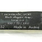 Sport Black 100% Alligator Strap Band 100/70/19 mm 9452#11 for Montblanc