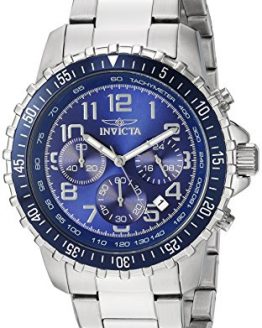 Invicta Men's 6621 II Collection Chronograph Stainless Steel Silver/Blue Dial Watch