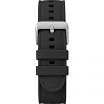 iConnect by Timex Black Round Smartwatch, Black Silicone Strap