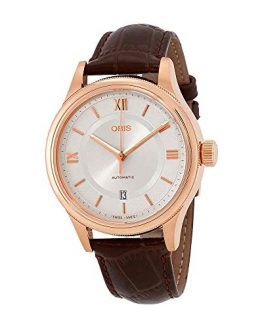 Oris Classic Silver Dial Leather Strap Men's Watch 73377194871LS