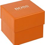 HUGO BOSS Men's Copenhagen Stainless Steel Quartz Watch with Leather Strap, Black
