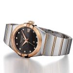 ROCOS Mechanical Automatic Watches for Men Gold Constellation Sapphire Mens Wrist Watches Classic Stainless Steel Dress Watch The Best Gift in Christmas and New Year R1101 (Black)