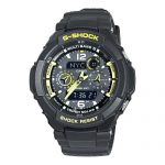 Casio Men's GW3500B-1A G-Shock Aviator Series Analog-Digital Black and Yellow Watch