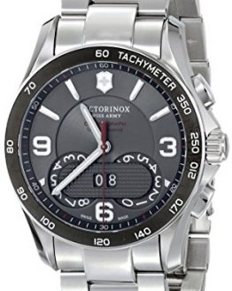 Victorinox Unisex 241618 Chrono Classic Analog Display Swiss Quartz Silver Watch