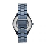 Michael Kors Men's Theroux Automatic-self-Wind Watch with Stainless-Steel-Plated Strap, Blue