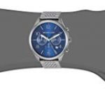 Michael Kors Men's Merrick Quartz Watch with Stainless-Steel-Plated Strap, Gunmetal/Grey/Blue