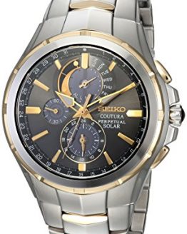 Seiko Men's COUTURA Japanese-Quartz Watch with Two-Tone-Stainless-Steel Strap, 12 (Model: SSC376)