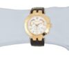 Versace Men's "V-Race" Rose Gold-Plated Watch with Black Leather Band