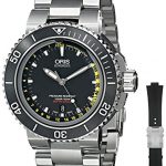 Oris Men's 73376754154SET Analog Display Automatic Self Wind Silver Watch with Extra Black strap
