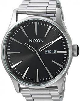Nixon Men's Sentry SS Japanese-Quartz Watch with Stainless-Steel Strap, Silver, 12 (Model: A3562348-00)