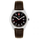 Victorinox Swiss Army Men's Brown Leather Garrison Watch from the Collection.