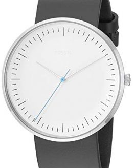 Fossil Men's The The Essentialist Stainless Steel Quartz Leather Strap, Black, 22 Casual Watch (Model: FS5471)