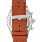 Hugo Boss Men's Grand Prix 46mm Brown Leather Band Steel Case Quartz White Dial Analog Watch