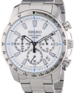 Seiko SSB025 men's Chronograph stainless Steel Case Watch