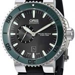 Oris Automatic Black Dial Stainless Steel Black Rubber Mens Watch 743-7673-4157