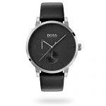 Hugo Boss 1513594 Men's Oxygen Black Dial Leather Strap Watch
