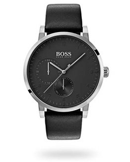 Hugo Boss 1513594 Men's Oxygen Black Dial Leather Strap Watch
