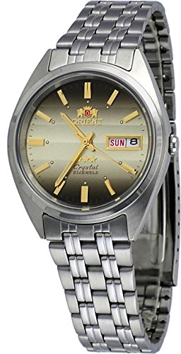 Orient #FAB0000DU Men's 3 Star Stainless Steel Brown Dial Day Date Automatic Watch