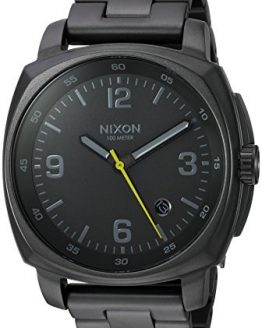 Nixon Men's 'Charger' Quartz Metal and Stainless Steel Watch, Color:Grey (Model: A1072632-00)