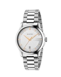 Gucci G-Timeless Silver Dial Stainless Steel Quartz Male Watch YA126442