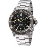 Fight Automatic Watch GL0076: Elevate Your Style with a Silver Stainless Metal Strap and Black Dial Precision - Dive into Timeless Elegance