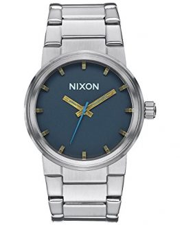 NIXON Men's Cannon Navy/Brass Stainless Steel Analog Watch