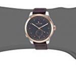 Tommy Hilfiger Men's Quartz Watch with Leather Calfskin Strap, Brown, 19.5