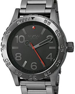 Nixon Men's '46, All Gunmetal' Quartz Stainless Steel Watch, Color:Grey (Model: A916-632-00)