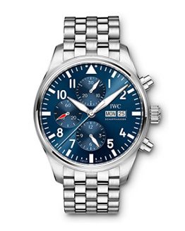 IWC Men's Swiss Quartz Watch with Stainless Steel Strap, Silver (Model: IW377717)