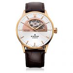 Edox Men's 85014 37R AIR Les Vauberts Analog Display Swiss Automatic Brown Watch