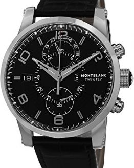 Montblanc Timewalker Chronograph Black Dial Mens Watch 105077