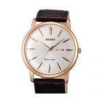 Orient Capital Quartz Rose Goldtone Dress Watch with Day and Date UG1R005W