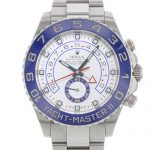 Rolex Yacht Master II White Dial Blue Bezel Stainless Steel Automatic Mens Watch