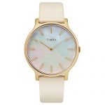 Timex Women's Transcend 38 mm Leather Strap Cream