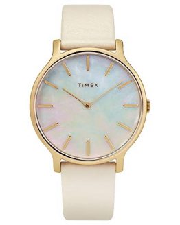 Timex Women's Transcend 38 mm Leather Strap Cream