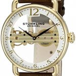 Stuhrling Original Men's 976.03 Bridge Analog Display Mechanical Hand Wind Brown Watch
