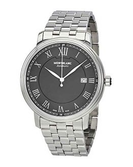 Montblanc Tradition Black Dial Automatic Mens Stainless Steel Watch 116483