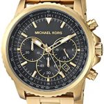 Michael Kors Men's Theroux Analog-Quartz Watch with Stainless-Steel-Plated Strap, Gold, 18 (Model: MK8642)