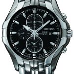 Seiko Men's SSC139 Excelsior Gunmetal and Silver-Tone Stainless Steel Solar Watch