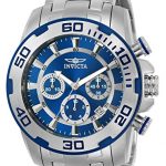 Invicta Men's Pro Diver Quartz Watch with Stainless-Steel Strap, Silver, 26 (Model: 22319)